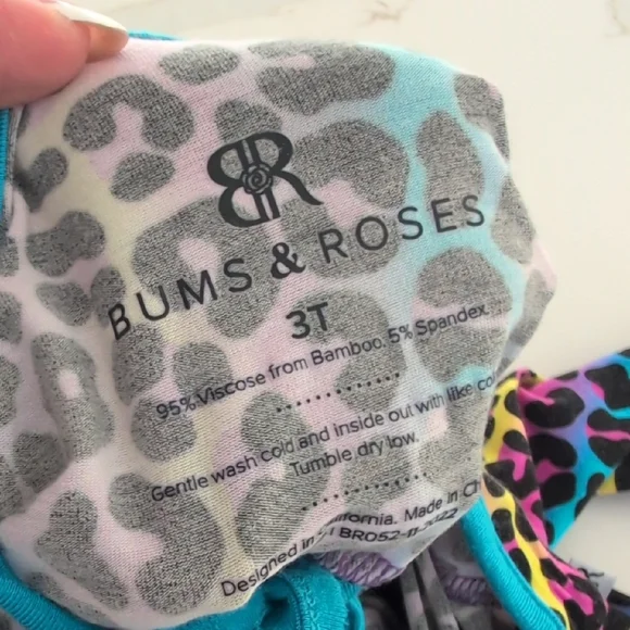 Bums & Roses Girls' Multicolor Leopard Print Dress - 3T - Picture 6 of 6